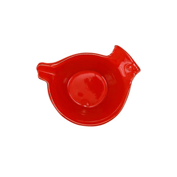Vietri Lastra Holiday - Figural Red Bird - Dipping Bowl
